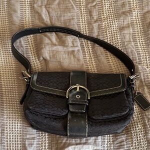 Coach Black Textured Shoulder Bag